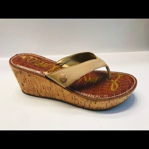 Sam Edelman ‘Romy’ Tan Wedge Sandal 8M